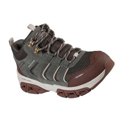 Dámské Turistické Boty Skechers Relaxed Fit: Glide-Step Atlan Olivy Zelené | CZ_6880C