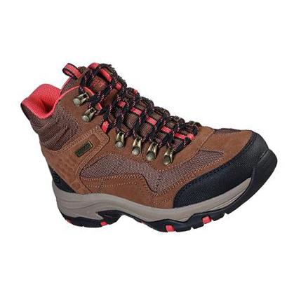 Dámské Turistické Boty Skechers Relaxed Fit: Trego - Base Camp Hnědé | CZ_69170