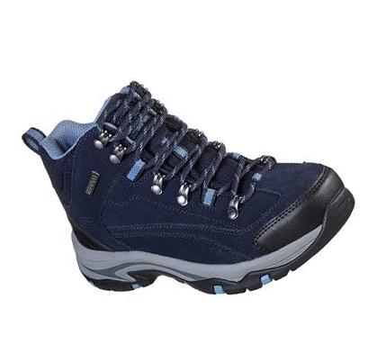 Dámské Turistické Boty Skechers Relaxed Fit: Trego - Alpine Trailové Tmavě Blankyt Šedé | CZ_6930L