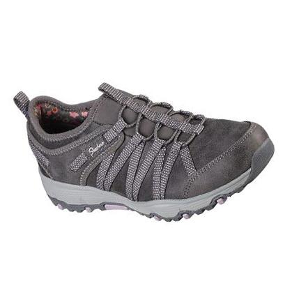 Dámské Turistické Boty Skechers Seager Hiker - Flowerette Šedé | CZ_6653D
