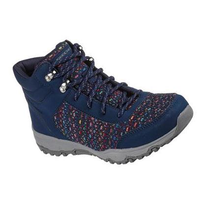 Dámské Turistické Boty Skechers Seager Hiker - Art-Beat Tmavě Blankyt Viacfarebný | CZ_6853B