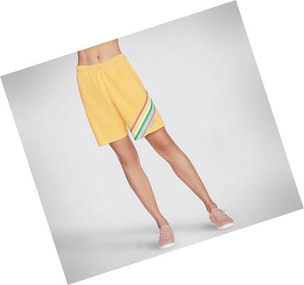 Dámské Šortky Skechers BOBS Rainbow Corner Furmuda Žluté | CZ_5822A