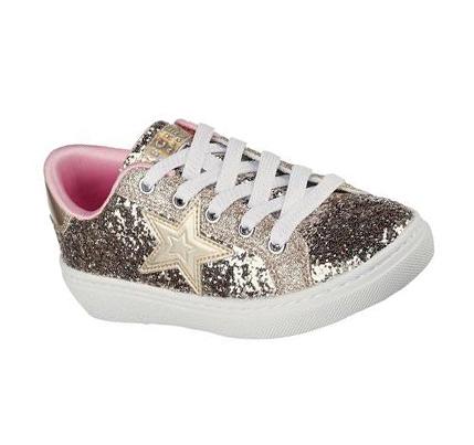 Dívčí Boty Casual Skechers Goldie - Sparkle Up Zlaté | CZ_3920R