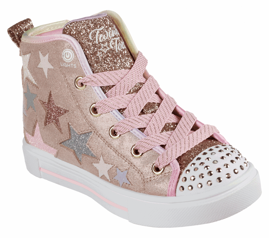 Dívčí Boty Casual Skechers Twinkle Sparks - Star Glitz Růžové Viacfarebný | CZ_4070L