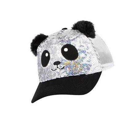 Dívčí Klobouky Skechers Sequin Panda Stříbrné Černé | CZ_30950