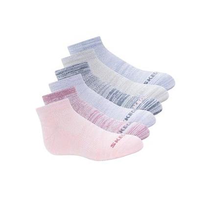 Dívčí Ponožky Skechers 6 Pack Low Cut Color Stripe Viacfarebný | CZ_A545D