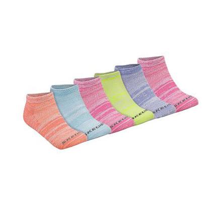 Dívčí Ponožky Skechers 6 Pack Low Cut Color Stripe Viacfarebný | CZ_A595G