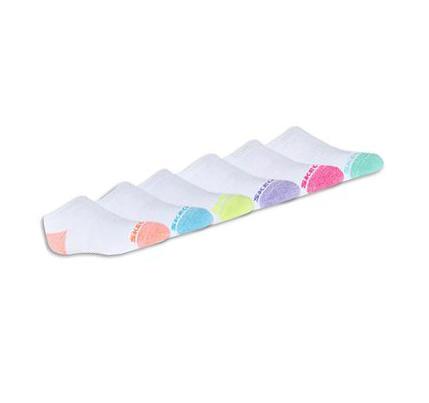 Dívčí Ponožky Skechers 6 Pack Low Cut Na Chození Bílé | CZ_A7958