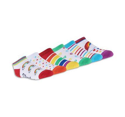 Dívčí Ponožky Skechers 6 Pack Low Cut Rainbow Viacfarebný | CZ_A520A
