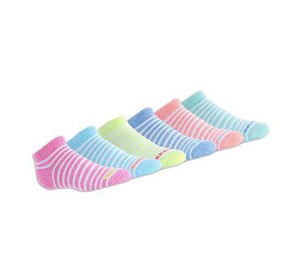 Dívčí Ponožky Skechers 6 Pack Low Cut Stripey Viacfarebný | CZ_A620R