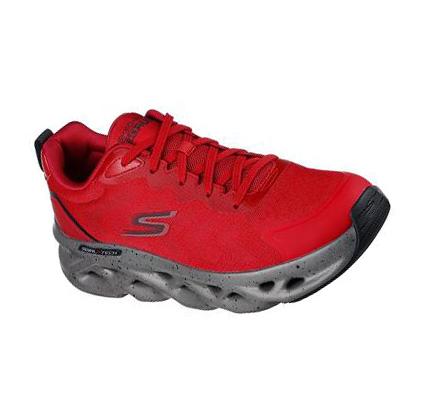 Pánské Běžecké Boty Skechers GO RUN Swirl Tech - Breeze Červené | CZ_6500A