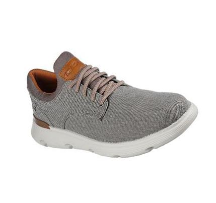 Pánské Oxfordky Skechers Garza - Romano Šedé Hnědé | CZ_I361X