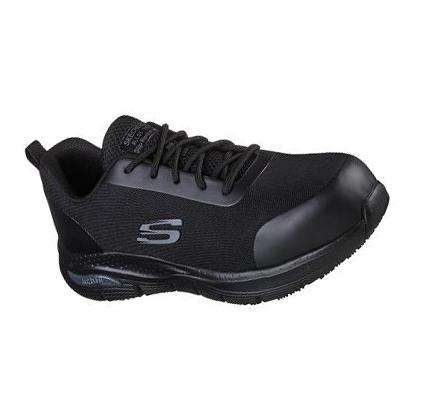 Pánské Oxfordky Skechers Pracovní: Arch Fit SR - Ringstap Alloy Špicí Černé | CZ_A486C