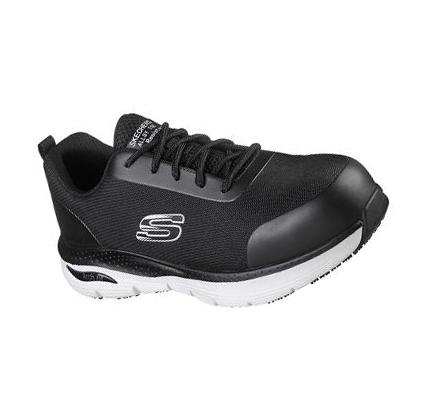 Pánské Oxfordky Skechers Pracovní: Arch Fit SR - Ringstap Alloy Špicí Černé Bílé | CZ_A511B