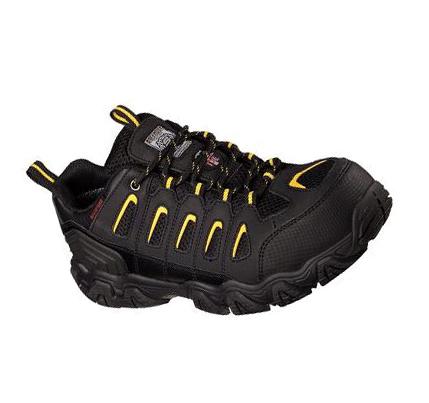 Pánské Oxfordky Skechers Pracovní: Blais ST Černé Žluté | CZ_32360