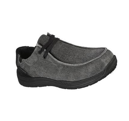 Pánské Oxfordky Skechers Pracovní: Otsego - Onerous Alloy Špicí Černé | CZ_33614