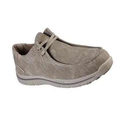 Pánské Oxfordky Skechers Pracovní: Otsego - Onerous Alloy Špicí Hnědé | CZ_3386L