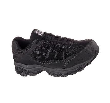 Pánské Oxfordky Skechers Pracovní Relaxed Fit: Cankton ST Černé Šedé | CZ_A936A