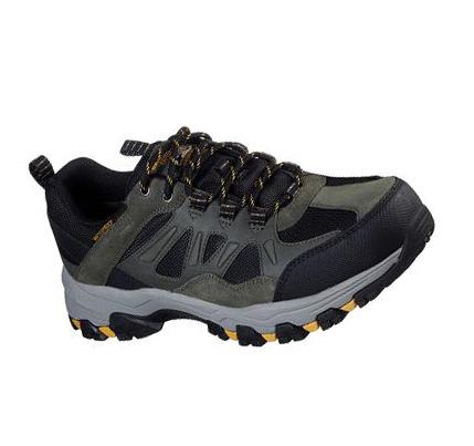 Pánské Oxfordky Skechers Relaxed Fit: Selmen - Enago Olivy Zelené Černé | CZ_A186K