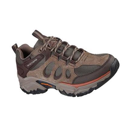 Pánské Oxfordky Skechers Relaxed Fit: Terraform - Selvin Tmavě Šedé Hnědé | CZ_I986S