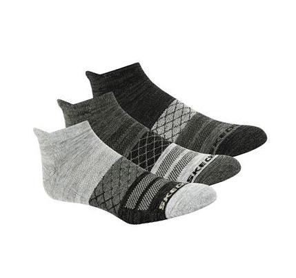 Pánské Ponožky Skechers Diamond Arch - 3 Pack Šedé | CZ_A025D