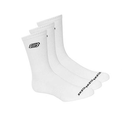 Pánské Ponožky Skechers Extended Size Crew - 3 Pack Bílé | CZ_A1394