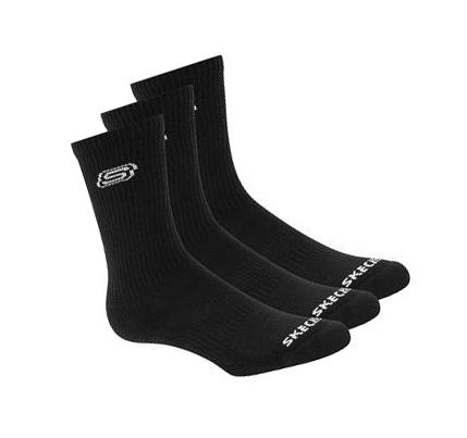 Pánské Ponožky Skechers Extended Size Crew - 3 Pack Černé | CZ_A1505