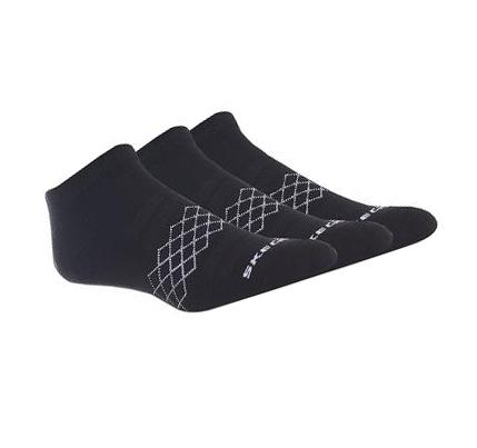Pánské Ponožky Skechers Low Cut Diamond Arch - 3 Pack Černé | CZ_A0140