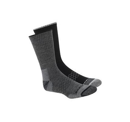Pánské Ponožky Skechers Merino Wool Crew - 2 Pack Šedé Černé | CZ_A262A