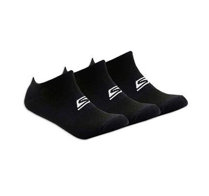 Pánské Ponožky Skechers No Show Stretch - 3 Pack Černé | CZ_A050B