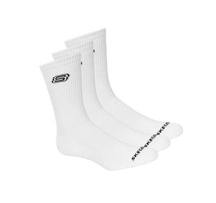 Pánské Ponožky Skechers Solids Crew - 3 Pack Bílé | CZ_A0874