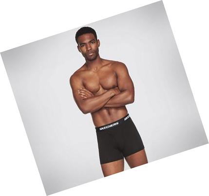 Pánské Spodní Prádlo Skechers Jersey Boxerské Briefs - 3 Pack Černé | CZ_35890