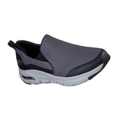 Pánské Trekové Boty Skechers Arch Fit - Banlin Šedé Černé | CZ_I057D