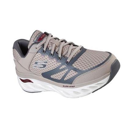 Pánské Trekové Boty Skechers Arch Fit Glide-Step Šedé Hnědé Vínové | CZ_6525Q