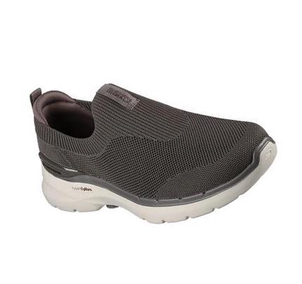Pánské Trekové Boty Skechers GO WALK 6 - Warnock Hnědé | CZ_7975E