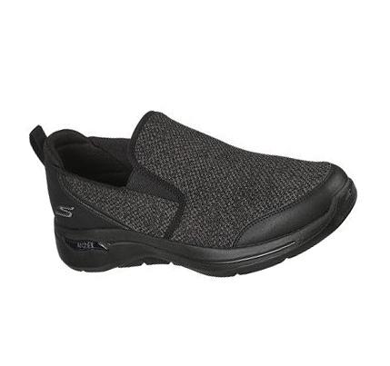 Pánské Trekové Boty Skechers GO WALK Arch Fit - Goodman Černé | CZ_7762L