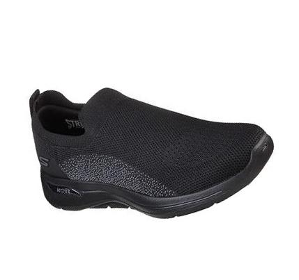 Pánské Trekové Boty Skechers GO WALK Arch Fit - Seltos Černé | CZ_8064W