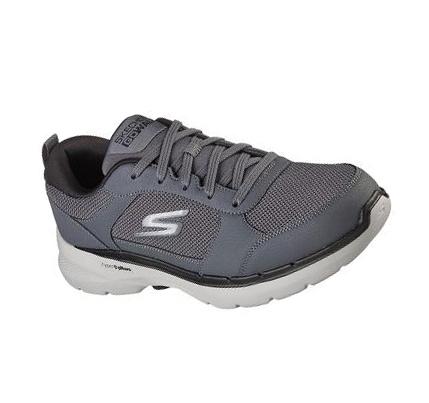 Pánské Trekové Boty Skechers GOwalk 6 - Compete Šedé Černé | CZ_5089E