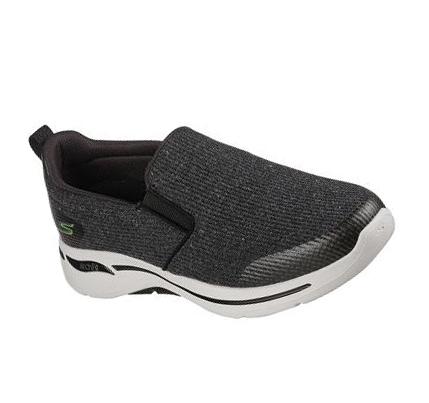 Pánské Trekové Boty Skechers GOwalk Arch Fit - Our Earth Černé | CZ_77750
