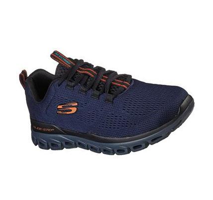 Pánské Trekové Boty Skechers Glide-Step - Fasten Up Tmavě Blankyt Černé | CZ_5214L