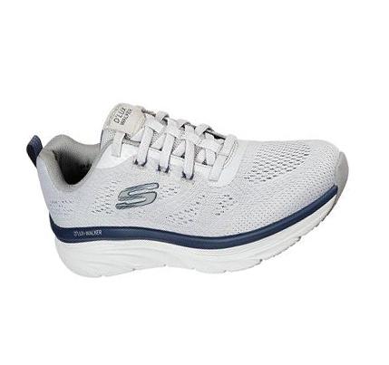 Pánské Trekové Boty Skechers Relaxed Fit: D'Lux Walker - Commuter Šedé Tmavě Blankyt | CZ_5850A