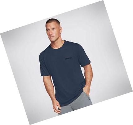 Pánské Tričko Skechers Apparel DRI-RELEASE SKX Tmavě Blankyt | CZ_3025X