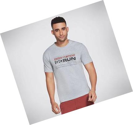 Pánské Tričko Skechers Apparel Don't Stop Go Run Šedé | CZ_3062R