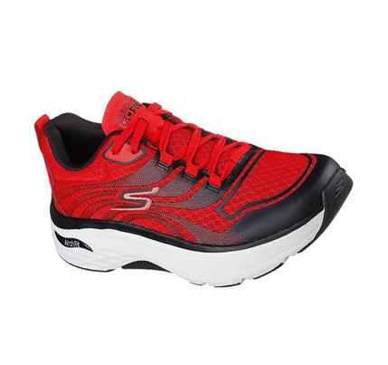 Pánské Tréninkové Boty Skechers Max Cushioning Arch Fit: Enigma Červené Černé | CZ_6389E
