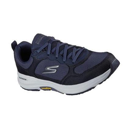 Pánské Turistické Boty Skechers GO WALK Outdoorové - Woodcrest Tmavě Blankyt | CZ_3633E