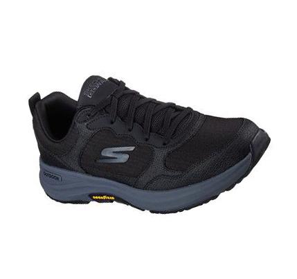 Pánské Turistické Boty Skechers GO WALK Outdoorové - Woodcrest Černé Šedé | CZ_36585
