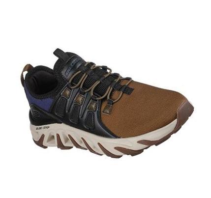 Pánské Turistické Boty Skechers Relaxed Fit: Flex Conway - Osley Černé Olivy Zelené | CZ_44580