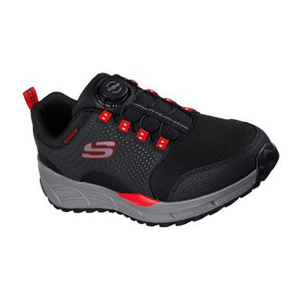 Pánské Turistické Boty Skechers Twist Fit: Equalizer 4.0 - Ibeck Černé Červené | CZ_40830